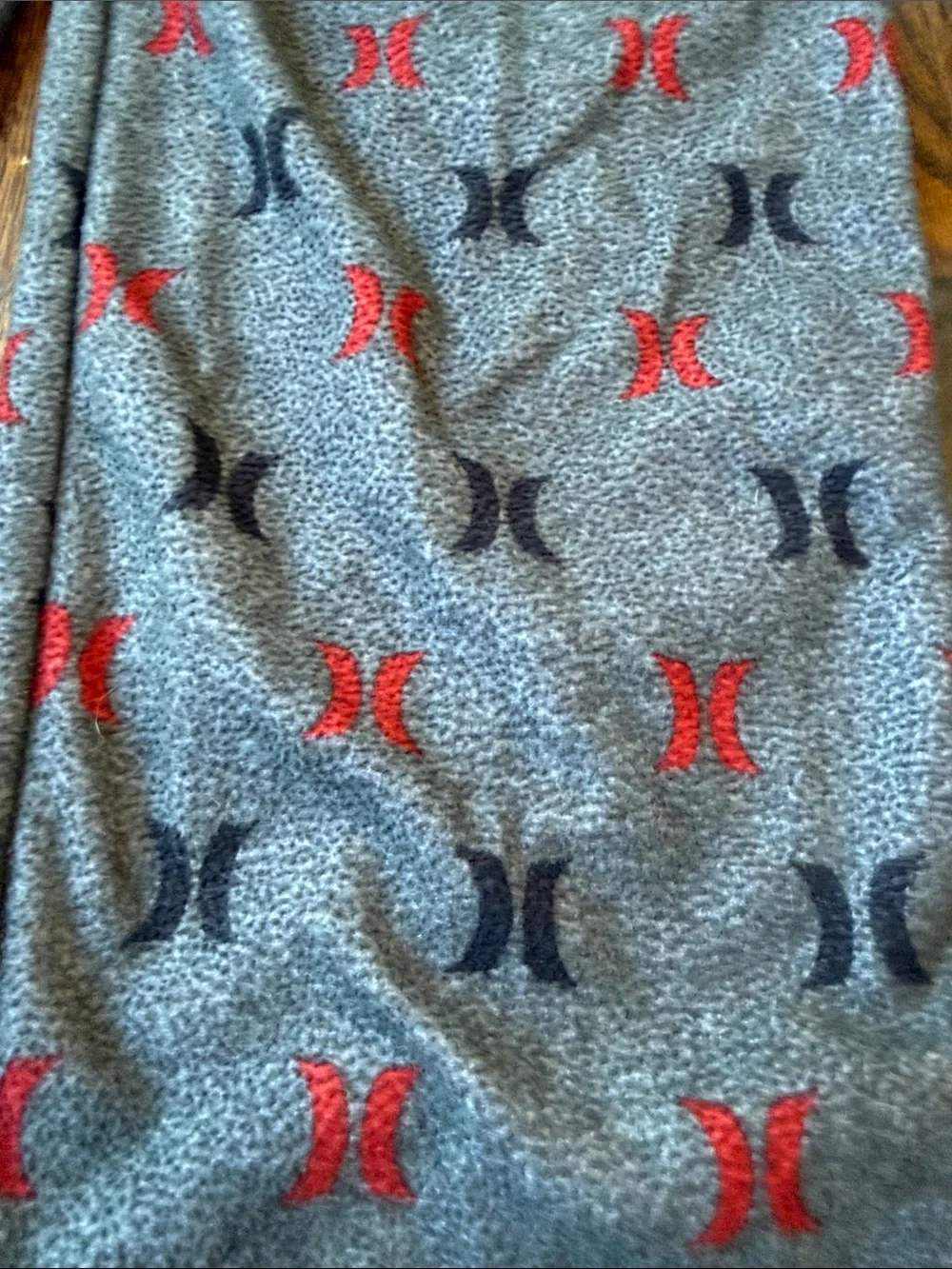 Hurley youth / boys size 12 Gray Lounge Pants with Black and Red Logo Print